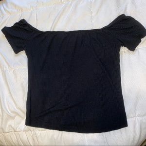 Off the Shoulder Black Top